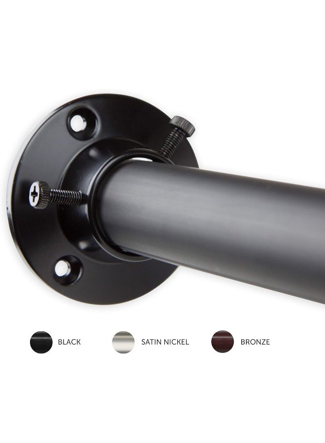 Rod Desyne C1943DP100282 1 Adjustable Closet Rod with Socket Set 2848 Black - Image 3