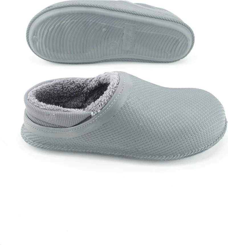 Gezer Men's Winter Eva Plush Silent Sole Home Garden Slippers