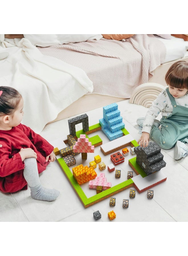 Magnetic Blocks, Game-Based Magnets Cubes, Magnetic Building Blocks Montessori Sensory Toys for 3 4 5 6 7 8-13 Year Old Boys Girls Birthday for Kids 100PCS - Image 4