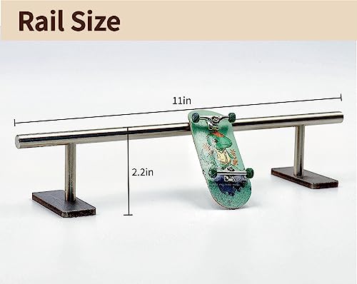 RACOFSB Fingerboard Rail Obstacles Self Assembled Made of Solid Stainless Steel for Pro Finger Skateboard 11 Long 22 Tall - Image 5