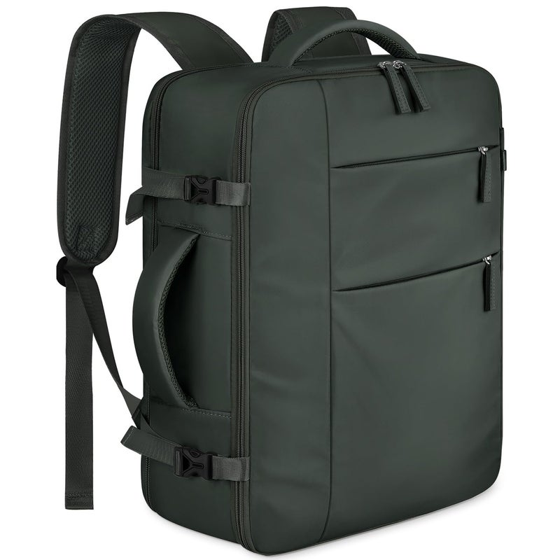 Capolo Travel Backpack for Women Men Waterproof Laptop Backpack Airlines Approved Carry On Backpack Bag Computer Bookbag for Business, Work, Traveling Fits 15.6 Inch Laptop(Green) - Image 1