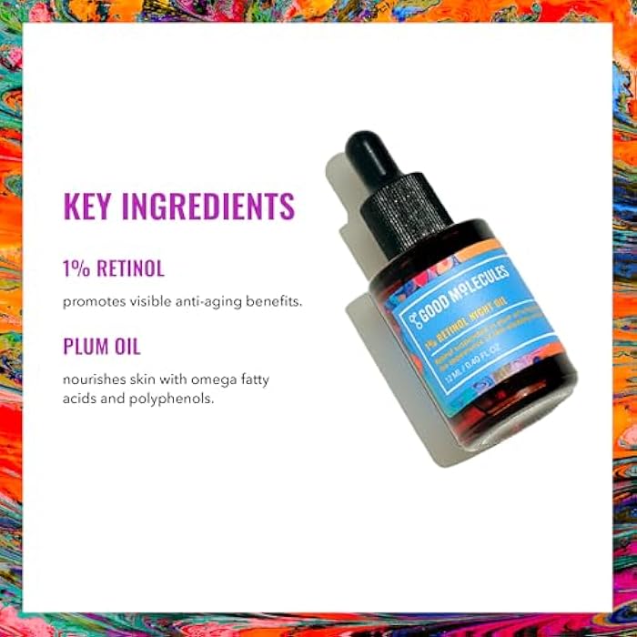 Good Molecules 1% Retinol Night Oil - Retinol and Rosehip Face Oil Formula for Look of Fine Lines & Wrinkles, Anti-Aging, Skin Firming, and Moisturizing - Skin Care for Face - Image 3