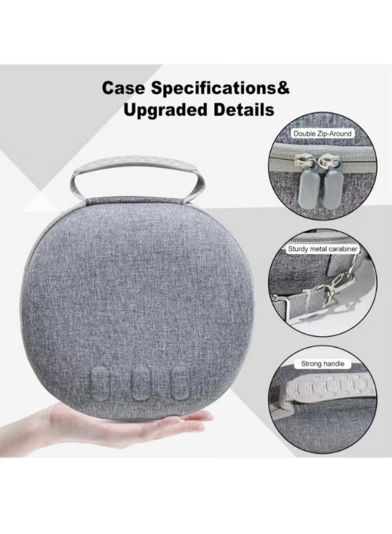 Waterproof Hard Carrying Case for Meta Oculus Quest 3 VR Gaming Headset and Touch Controllers nd Other Accessories Shockproof Carrying Bag Organizer Case with Mesh Pocket Suitable for Travel and Home Storage(Grey)  - Image 3