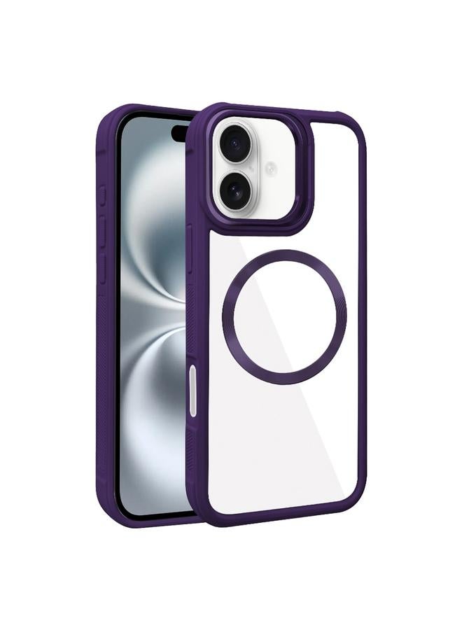 اس-توب جراب لهاتف iPhone 16 Plus مطلي بنسيج CD MagSafe من الأكريليك الهجين TPU - Image 1