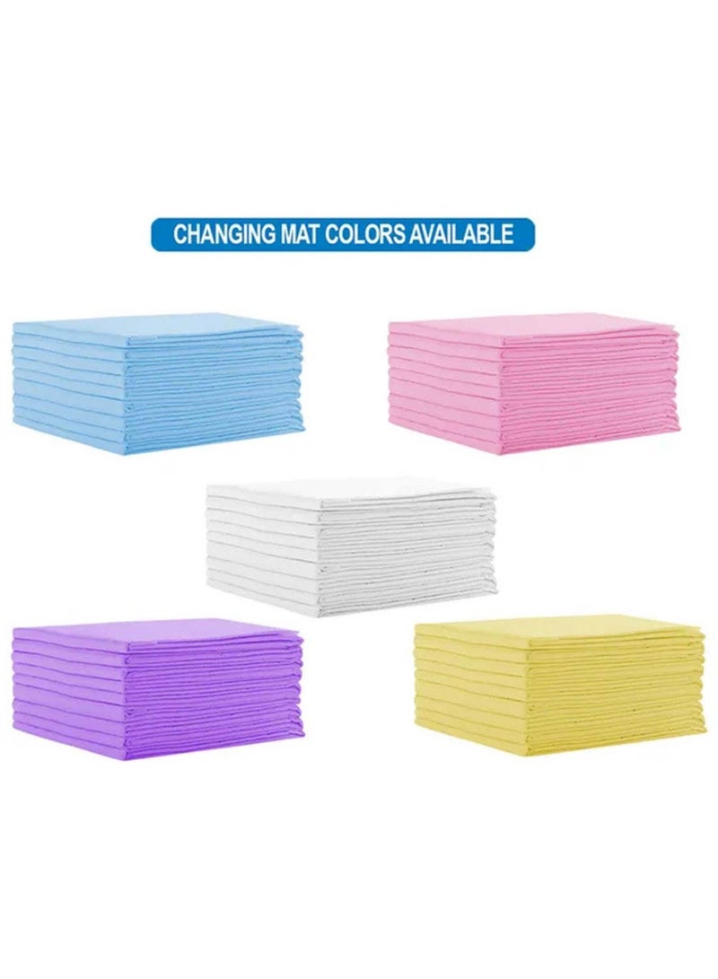 STAR BABiES Star Babies Disposable Changing Mats Pack Of 100-Blue With Free 20Pcs Disposable Changing Mat White  - Image 4