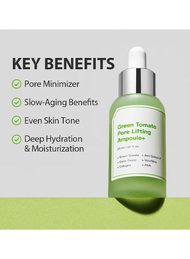 SUNGBOON EDITOR Green Tomato Pore Lifting Ampoule, Pore Tightening Serum, 30ML - Image 4