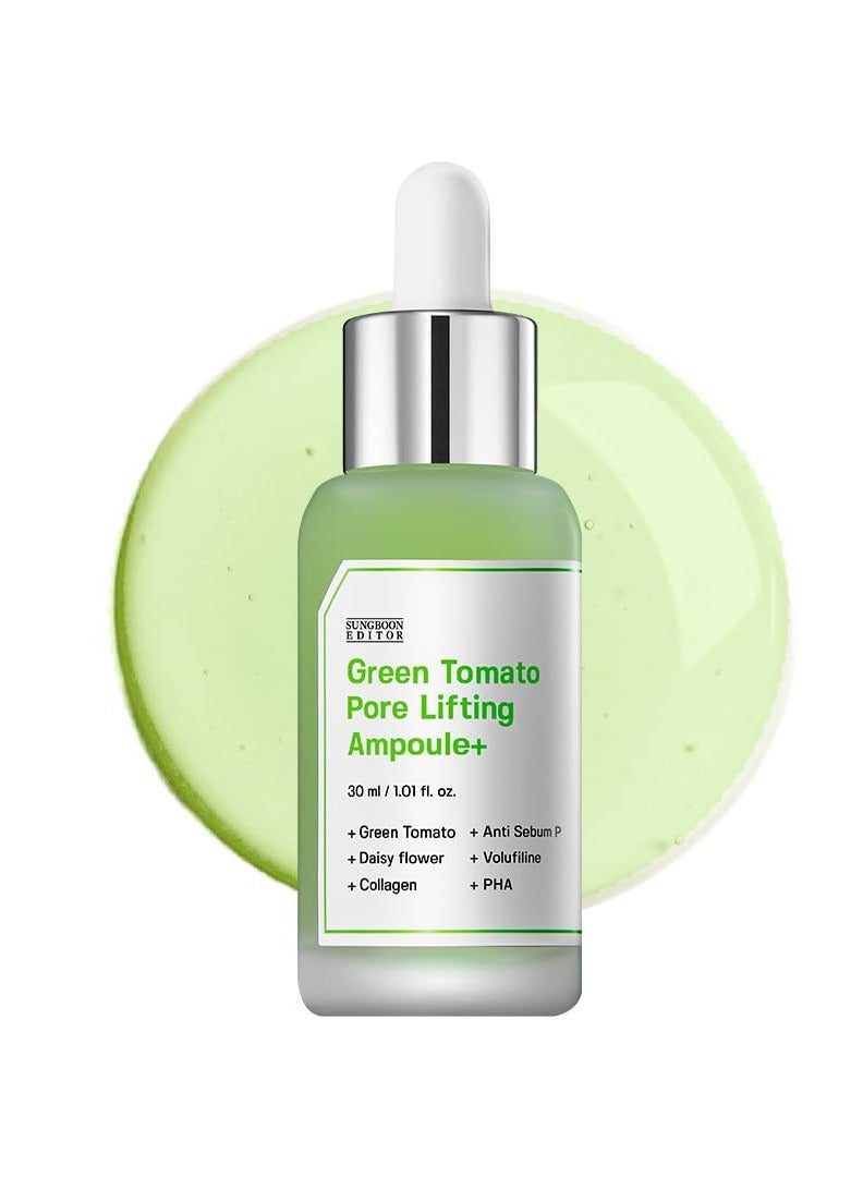SUNGBOON EDITOR Green Tomato Pore Lifting Ampoule, Pore Tightening Serum, 30ML - Image 1