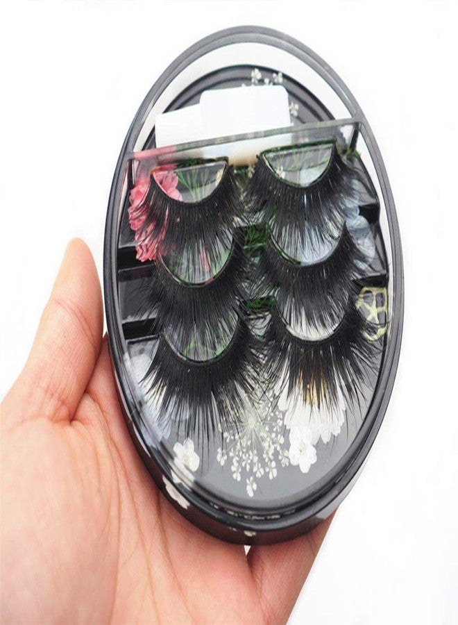 Miamay One Set False Eyelash Holder Case Silicone Resin Casting Mold Eyelash Display Tray Resin Mold Epoxy Eyelash Storage Box Mold Cosmetic Care Container Casting Mold with Lid for DIY Making - Image 2