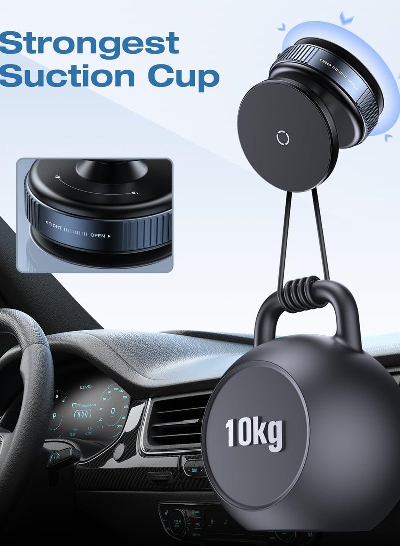 beteno Upgraded 360° Adjustable Vacuum Magnetic Suction Cup Phone Mount, Hands-Free Suction Cup Phone Holder for Car/Gym/Mirror/Smooth Surface, Compatible with iPhone Android and All Smartphones  - Image 4