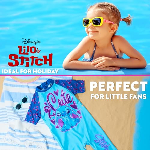 Disney One Piece Swimsuit, Full Kids Swimsuit - Kids Gifts (Blue/Navy Stitch, 11-12 Years) - Image 4