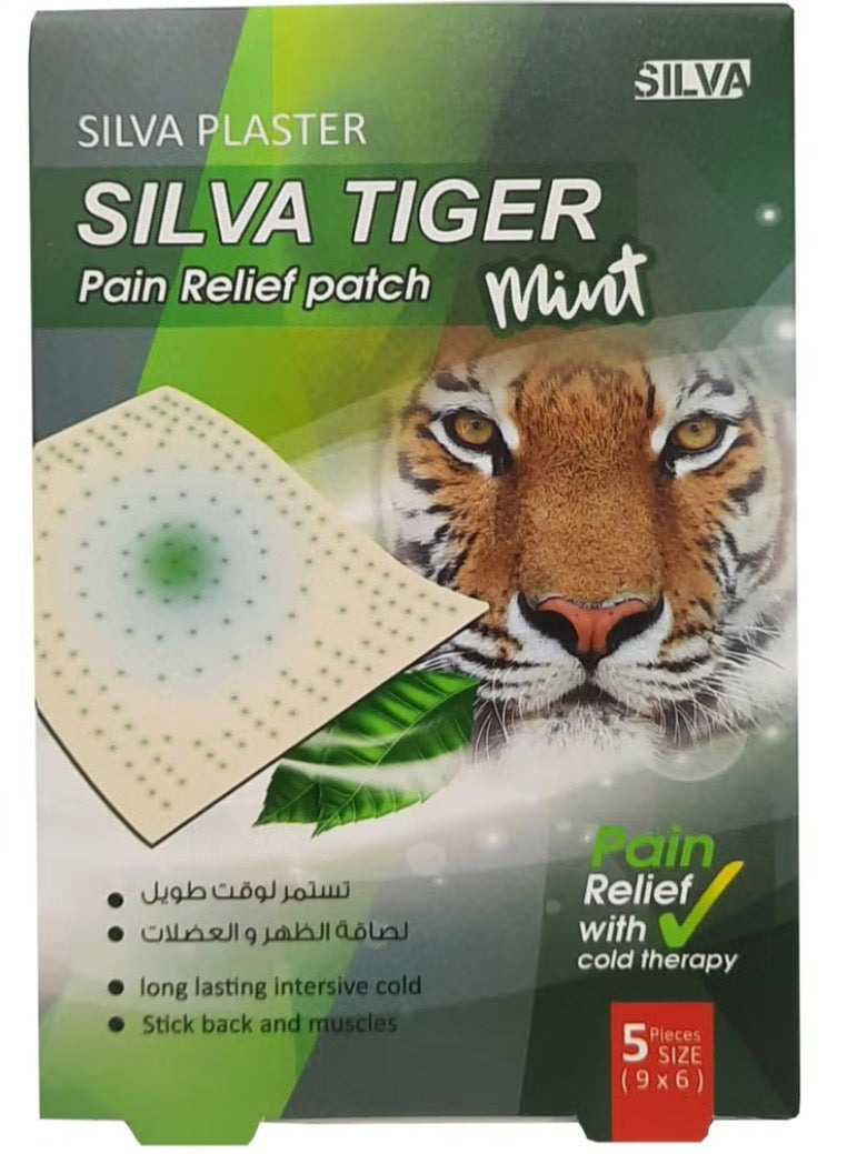SILVA Silva Plaster Silva Tiger Mint Pain Relief Patch 5 Pieces