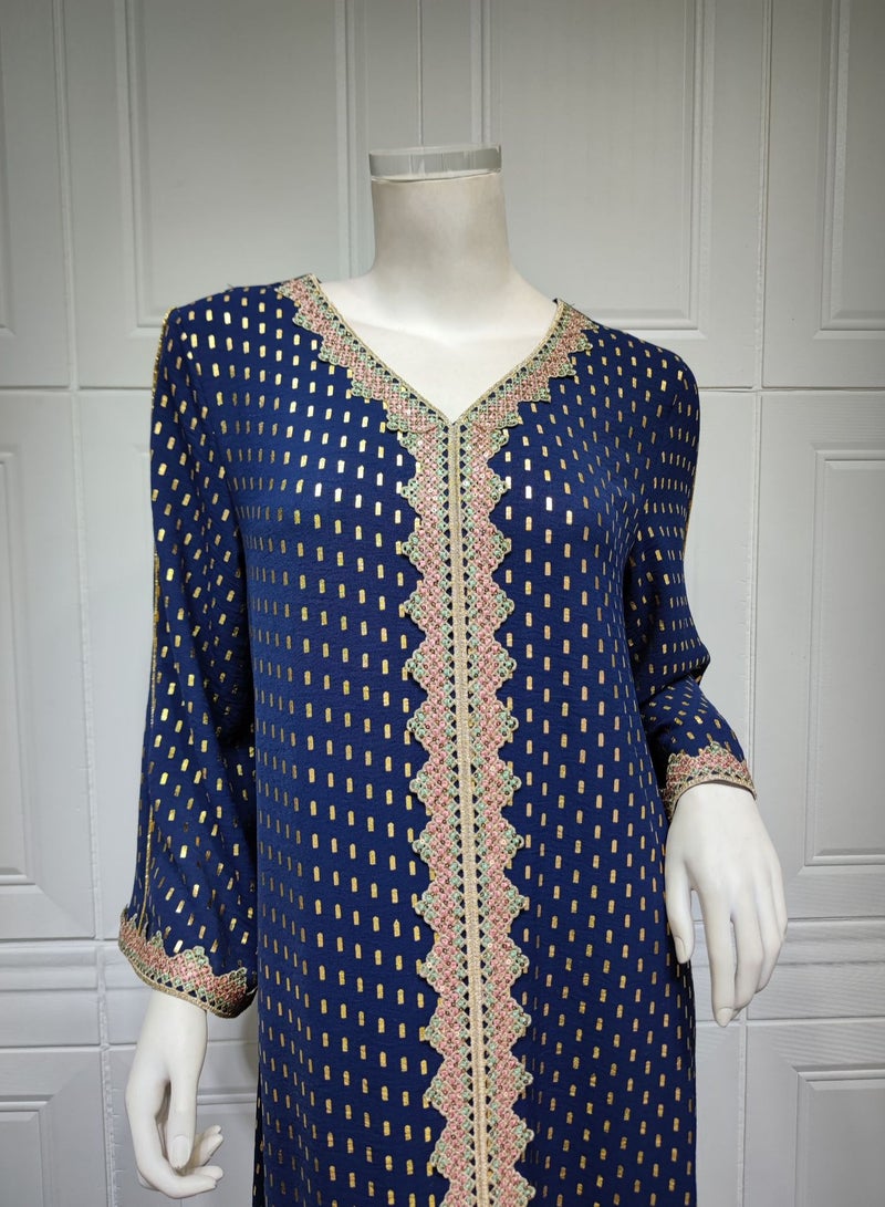 roaiss فساتين نسائية فاخرة برقبة على شكل حرف V منقطة رداء ماكسي أنماط حصرية عباية عصرية أنيقة الشرق الأوسط العربية مأدبة حفل زفاف فستان نسائي ملابس المهرجانات - Image 4