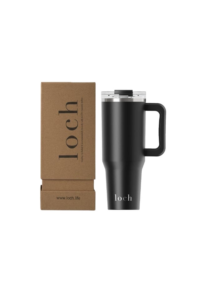 LOCH Ultimate Hydration Black Monochrome 40OZ / 1200ml with Handle - Image 1