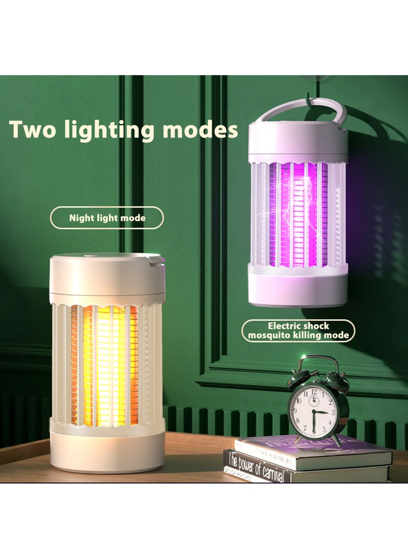 Jourvent - 2 in 1 Rechargeable Electric Mosquito Killer and Fly Killer for Indoor and Outdoor Use, Portable with USB, UV and Safety Net, 360° Electric Mosquito Killer Lamp for Bedroom, Backyard, Camping - Image 1