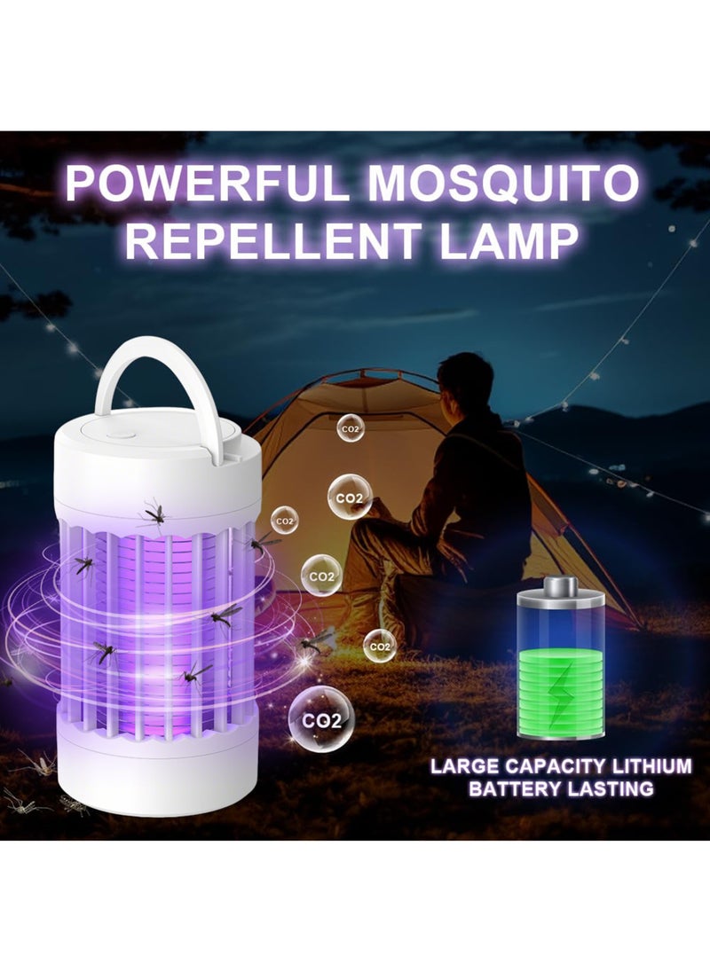 Jourvent - 2 in 1 Rechargeable Electric Mosquito Killer and Fly Killer for Indoor and Outdoor Use, Portable with USB, UV and Safety Net, 360° Electric Mosquito Killer Lamp for Bedroom, Backyard, Camping - Image 1