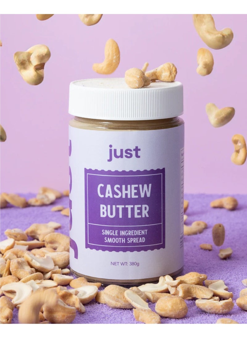 جست Just Snacks - زبدة كاجو نقية 100% - مكون واحد، قوام ناعم قابل للدهن - 380 جم - Image 5