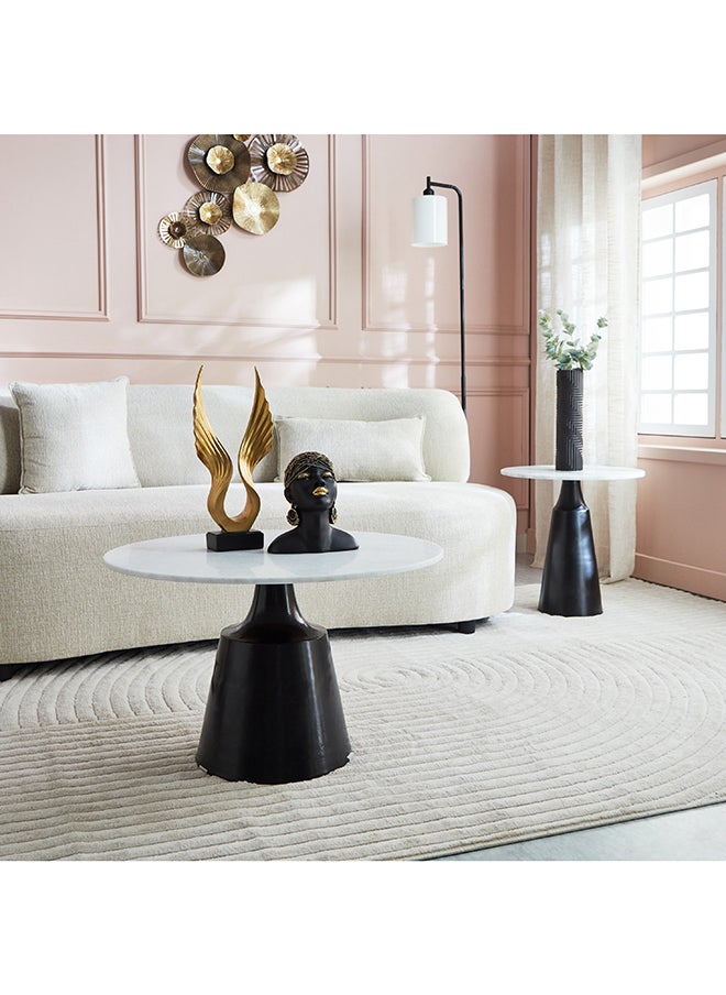 Home Box Bermuda NXT Marble Top Coffee Table 80 x 43 x 80 cm  - Image 5