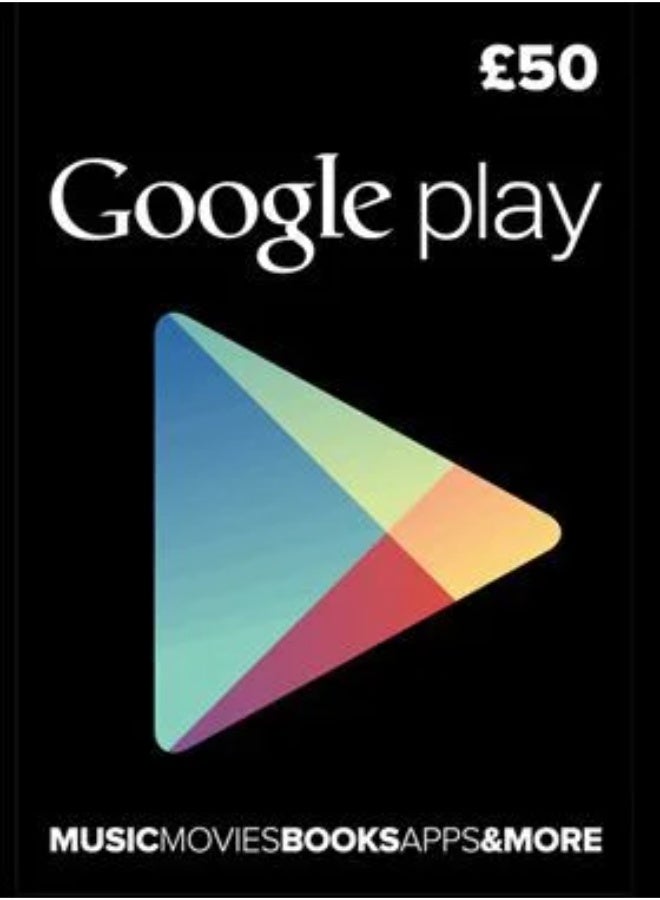 Google Play UK Gift Card £50 Digital Code | Google Play Store Credit UK