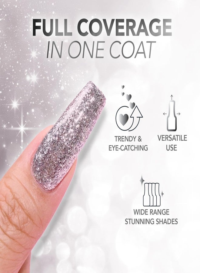 KIARA SKY Gel Polish PlatinumFX | Reflective Glitter with sparkle foil effect 15ml | Paradise (sky blue) - Image 4