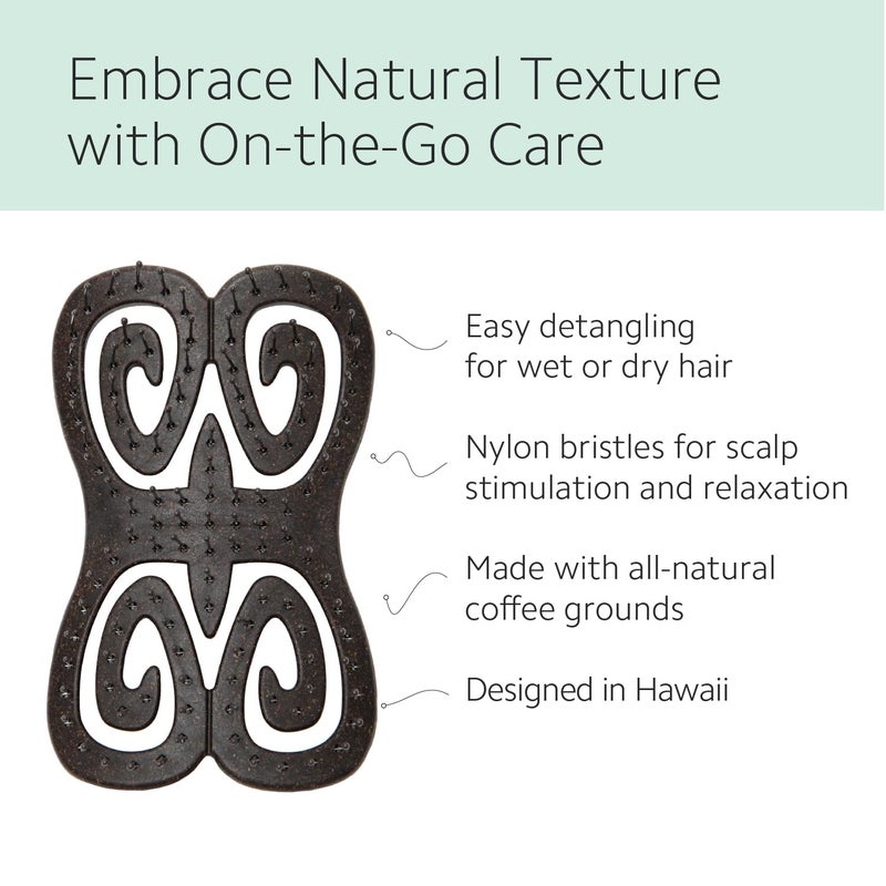 Ibiza Hair Aloha-Series KT7 Kona Travel Brush - Vented Mini Hairbrush for Detangling, Portable Hair Care for Dry or Thick Hair Perfect for Purse or Travel - Image 3