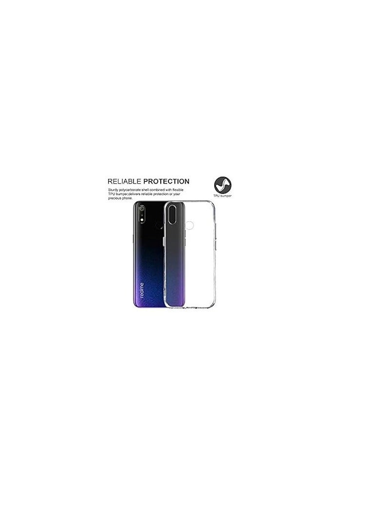 For Realme 3 Pro Transparent Tpu Silicone Back Cover , Anti Yellowing And High Protective From Shocks Compatible With Realme 3 Pro (6.3'') (Transparent) - Image 2