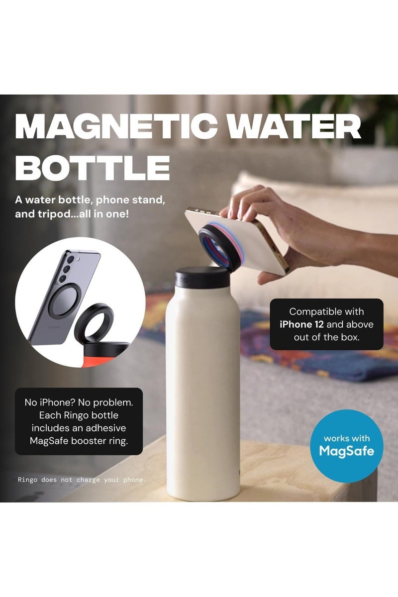 Tradeo Insulated Water Bottle for any Phone w/Magnetic Phone Mount - MagSafe Compatible Water Bottle - Stainless Steel Water Bottle w/Tripod Phone Holder - Hot 12H, Cold 24H, 360° Rotate - Image 4