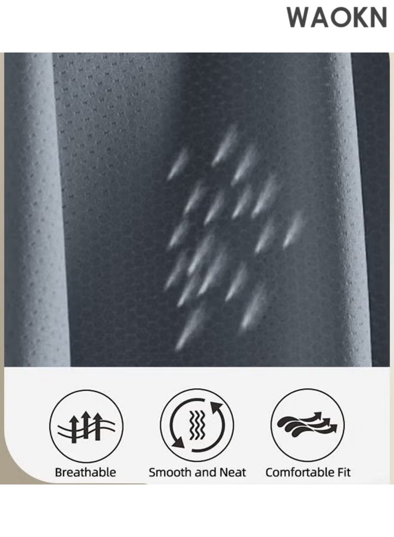 WAOKN Men's UPF 50+ Sun Protection Clothing, Outdoor Lightweight Full Zip Hoodie Jacket with Face Mask Design, Comfy Breathable Long Sleeve Coat with Thumbholes and Detachable Brim, Suitable for Daily Wear, Sports Training, Hiking, Fishing, Climbing or Other Outdoor Activities—L - Image 3