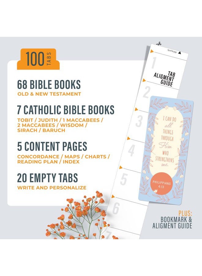 OFFILICIOUS Bible Book Tabs, 100 Soft-Touch, Laminated Bible Tabs Blue, Green, Brown for Jesus Bible, Protestant & Catholic Bible Tabs, Bible Tabs for Women, Men & Kids - Image 2