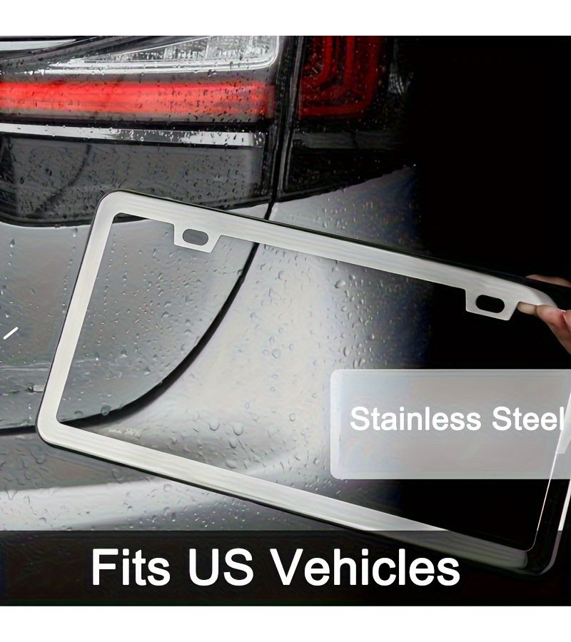 Aluminum Alloy License Plate Frame 1 Set For Vehicles In The Americas Compliant With American Standards - Image 3