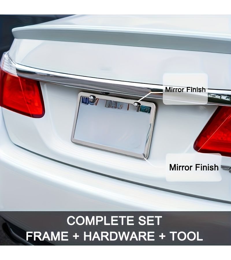 Aluminum Alloy License Plate Frame 1 Set For Vehicles In The Americas Compliant With American Standards - Image 5