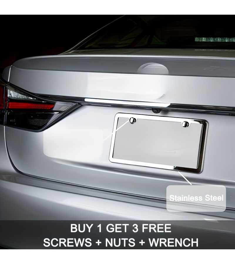 Aluminum Alloy License Plate Frame 1 Set For Vehicles In The Americas Compliant With American Standards - Image 4