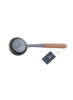 RELEMTRA RELEMTRA Glass Jar Bottle Dishwashing Brush with Handle Steel Wire Ball Oil Stain Removing Hanging Storage Design Kitchen Scrub Brush Suitable for Cleaning Dishes Pans Sinks  - Image 1