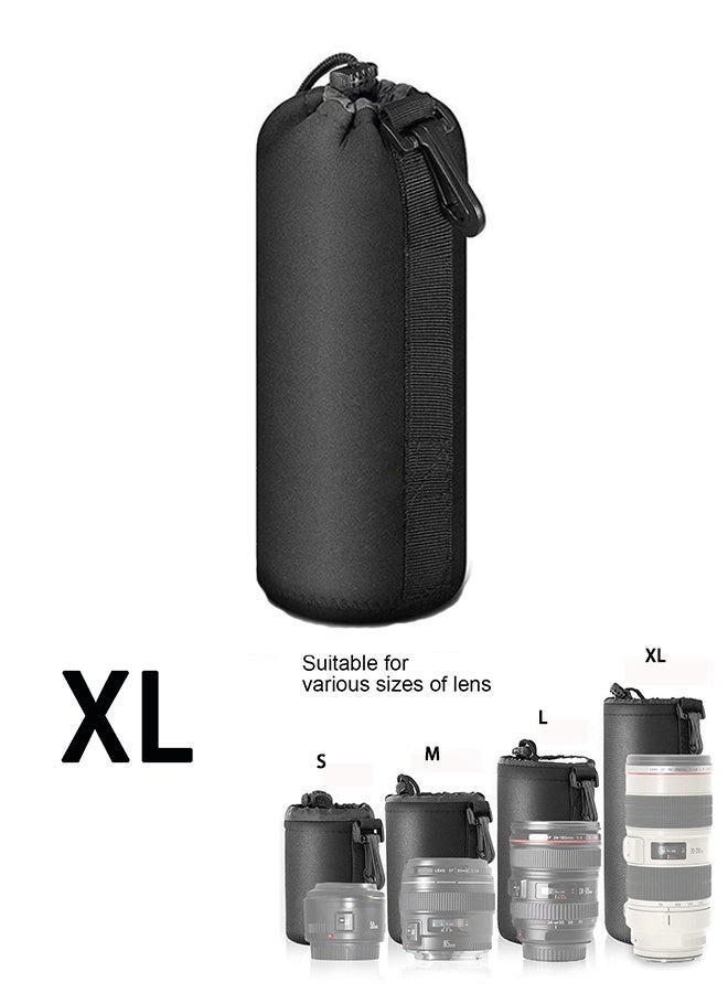 Mounting Lens Case with Thick Protective Neoprene Camera Lens Pouch Set for DSLR Lenses Sony Nikon Olympus Panasonic - Size: Extra Large - Image 1
