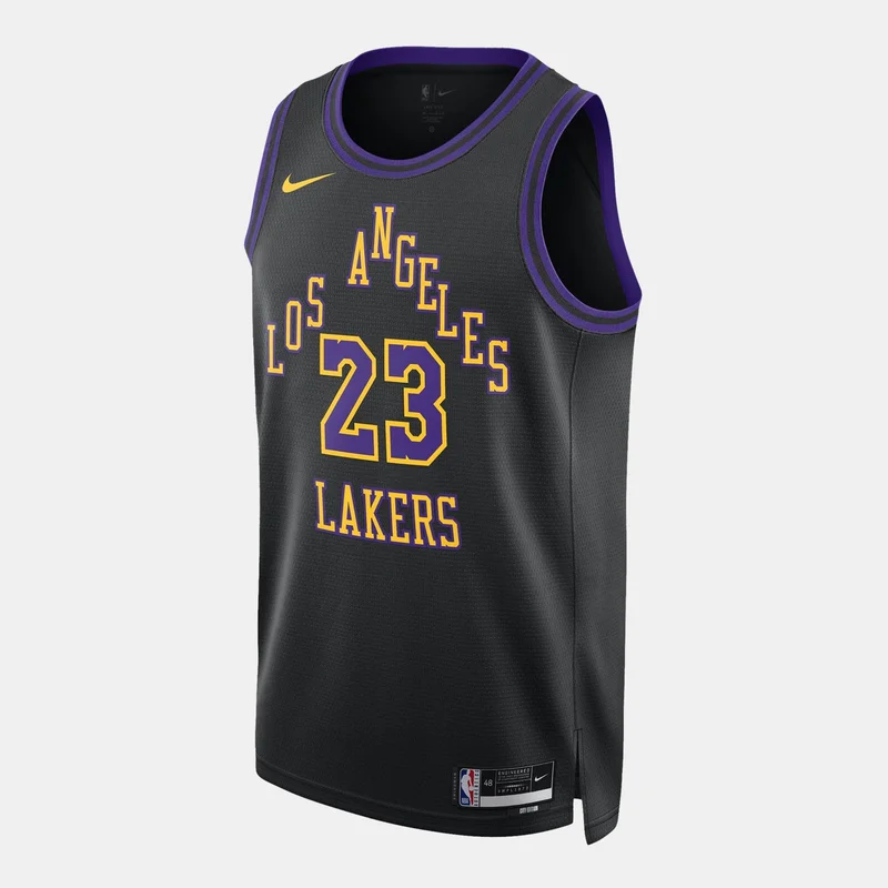 Nike Black Men's NBA Los Angeles Lakers City Edition Swingman Basketball Jersey for Men | Best Price UAE