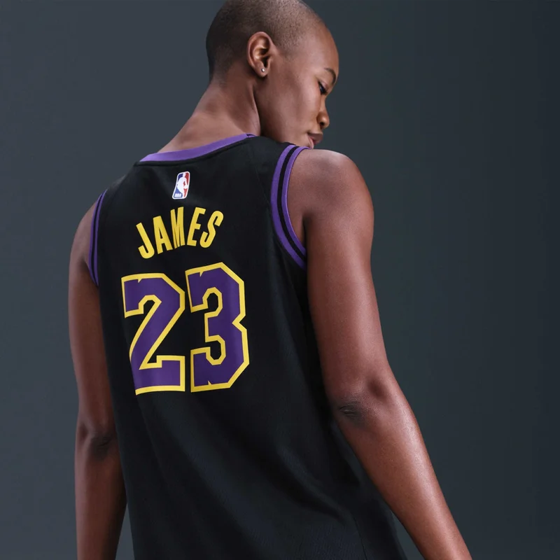 Nike Black Men's NBA Los Angeles Lakers City Edition Swingman Basketball Jersey for Men | Best Price UAE