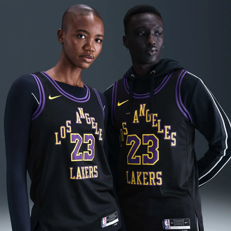 Nike Black Men's NBA Los Angeles Lakers City Edition Swingman Basketball Jersey for Men | Best Price UAE