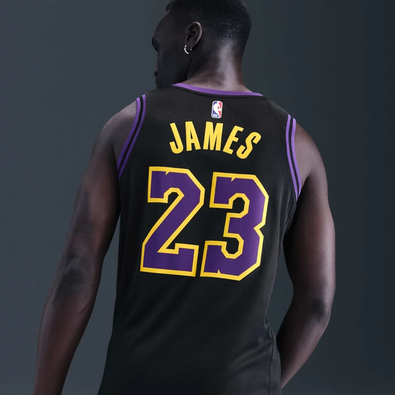 Nike Black Men's NBA Los Angeles Lakers City Edition Swingman Basketball Jersey for Men | Best Price UAE