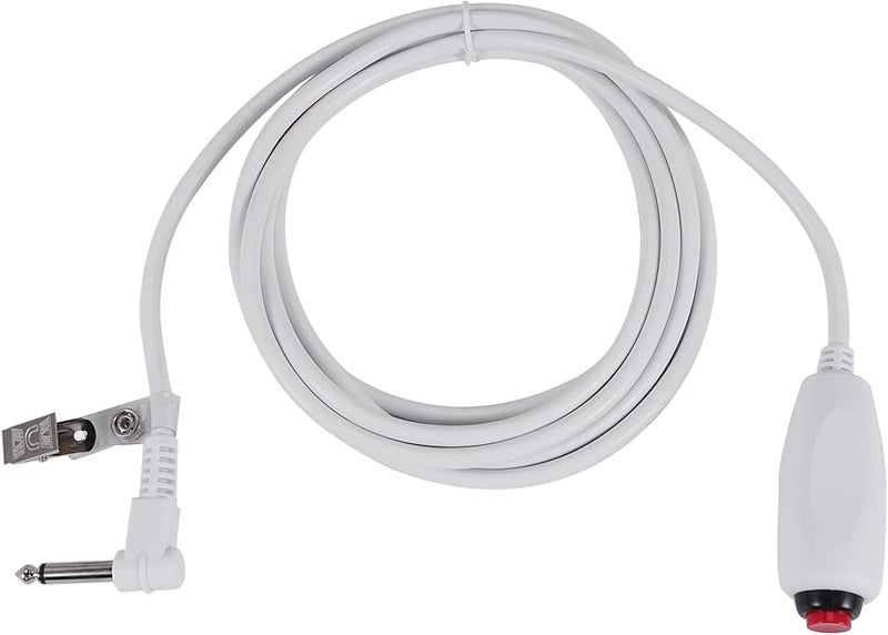 كابل طوارئ ممرضة مع مفتاح ضغط أبيض 6.35 مم خط - Image 1