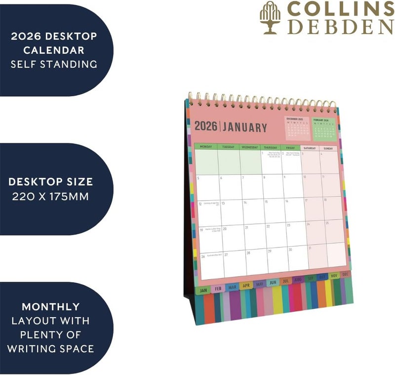 Collins - Edge Rainbow - Monthly Desk Calendar 2026 (EDDC-26) - Image 3