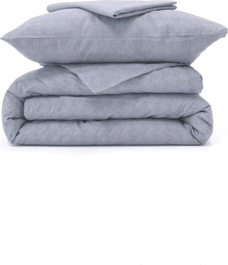 فافورا Gold Ranforce Zippered Single Duvet Cover Set - Gray