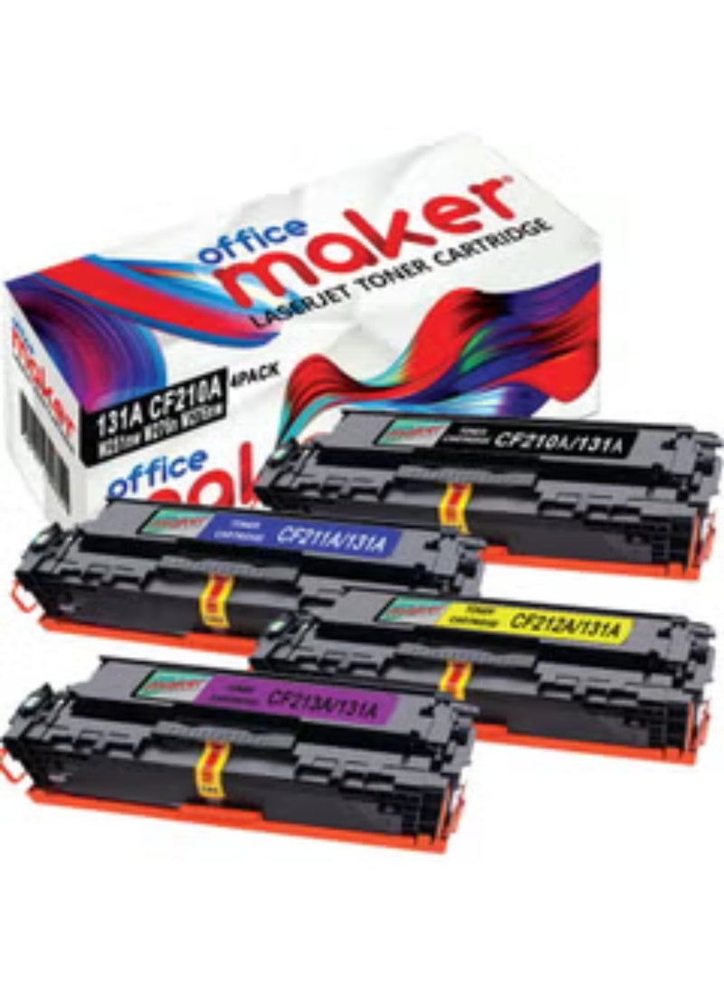 Office Maker CF210A (4 Piece) Compatible Toner Full Set Multicolour - Image 1