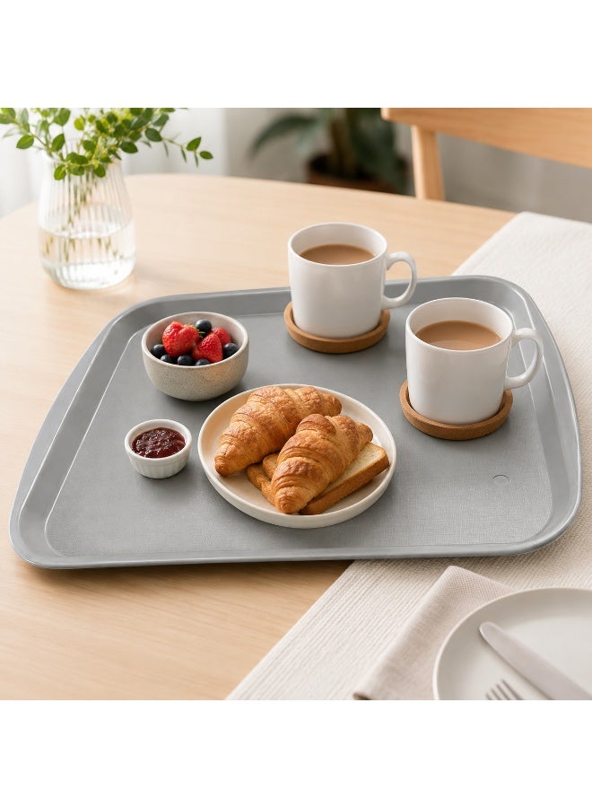 favilla Versatile Rectangular Plastic Serving Tray, 26 x 37 cm – Grey – Code 612 - Image 1