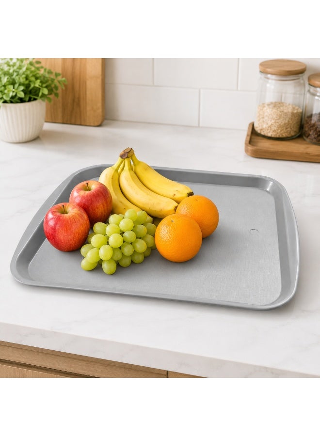 favilla Versatile Rectangular Plastic Serving Tray, 26 x 37 cm – Grey – Code 612 - Image 4
