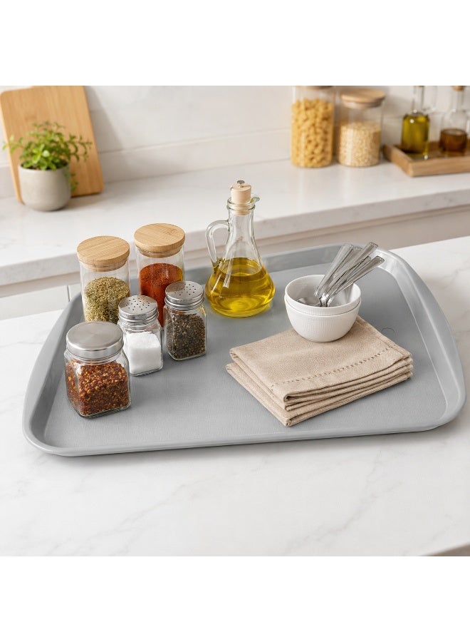 favilla Versatile Rectangular Plastic Serving Tray, 26 x 37 cm – Grey – Code 612 - Image 3