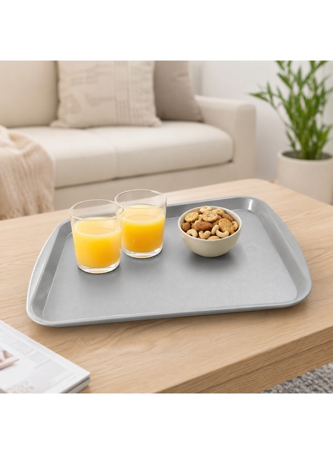 favilla Versatile Rectangular Plastic Serving Tray, 26 x 37 cm – Grey – Code 612 - Image 2