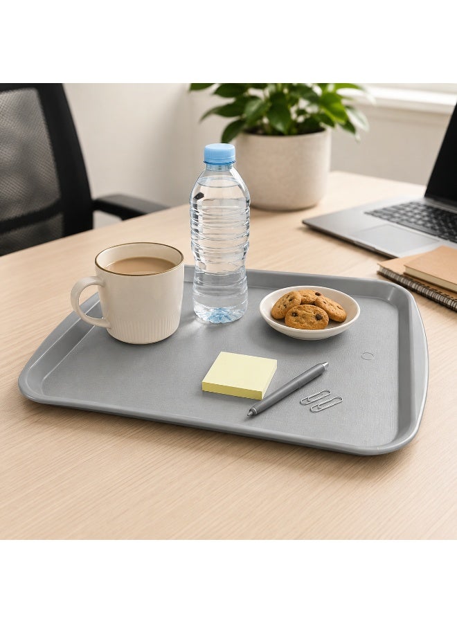 favilla Versatile Rectangular Plastic Serving Tray, 26 x 37 cm – Grey – Code 612 - Image 5