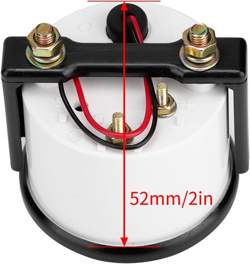 Aramox 12V Car Universal Voltmeter 52mm/2in Voltage Meter Gauge Black Dial 8-16V BX100007 Car Universal - Image 2