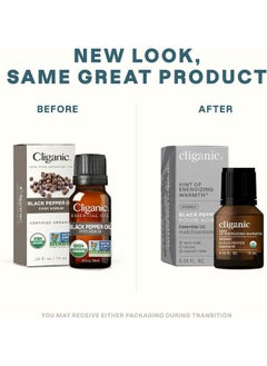 Cliganic Organic Black Pepper Essential Oil 10ml, 100% Pure Natural Undiluted, For Aromatherapy, Non-GMO Verified  - Image 2