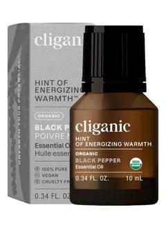 Cliganic Organic Black Pepper Essential Oil 10ml, 100% Pure Natural Undiluted, For Aromatherapy, Non-GMO Verified  - Image 1