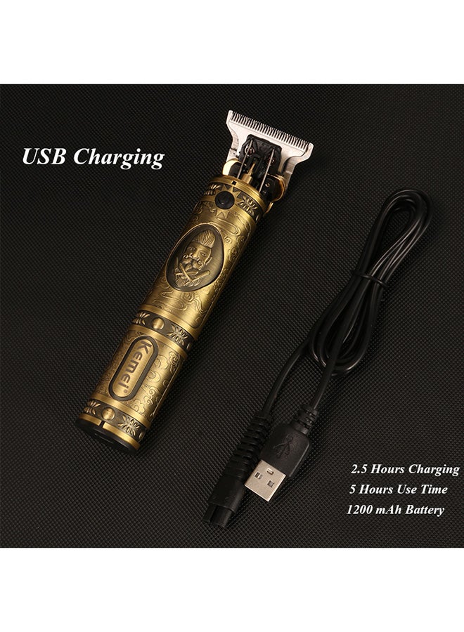 Kemei Professional Hair Clipper With Swift Scissor Set Gold 380grams - Image 2